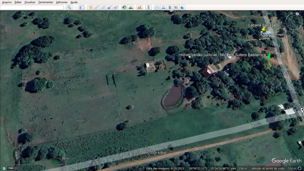 LOTE 001 - Leilão de Imóvel  - Santana do Livramento / RS - Marco do Lopez - Área de 2 Hectares